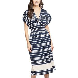 Rachel Roy Womens Striped A-line Dress, navy, S